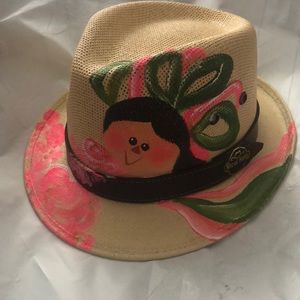 Hand painted Mexican Maria Baby hat